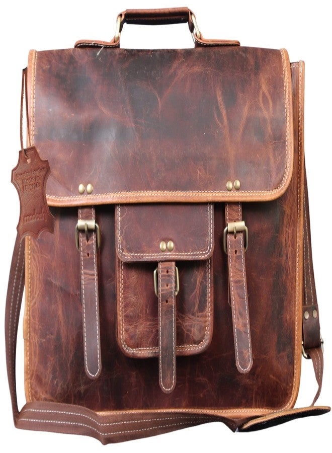 Madosh Genuine Leather Messenger Bag for Men | Crossbody Office Satchel with Adjustable Strap, Laptop Compartment & Buckle Closure - Image 1