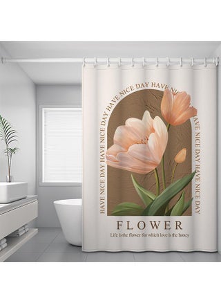160 G/m?] Floriculture Painting I-Shower Curtain [Waterproof And Mildew-proof Hem Weight]]