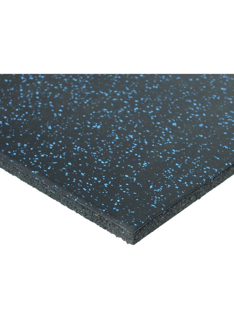 terrain TERRAFIT® Duo Square Rubber Tiles – Black with Blue Sparks, 50x50cm, 3cm Thick – Interlocking Gym Flooring for Home, Garage & Fitness Areas - Image 2