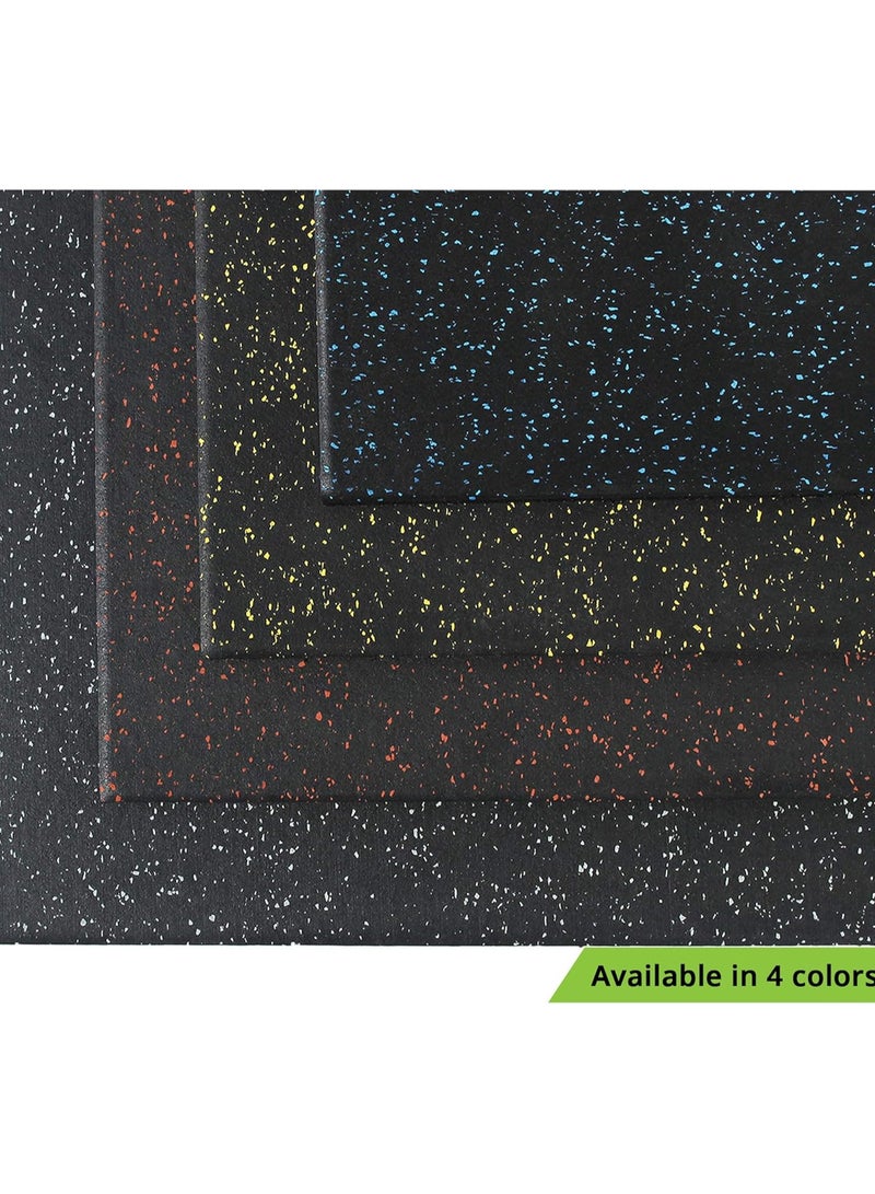 terrain TERRAFIT® Duo Square Rubber Tiles – Black with Blue Sparks, 50x50cm, 3cm Thick – Interlocking Gym Flooring for Home, Garage & Fitness Areas - Image 4