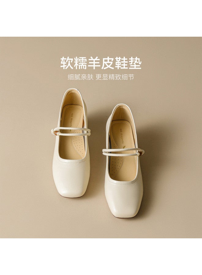 RED DRAGONFLY Years Women's Shoes Beaded Buckle Mary Jane Shoes Women's Shallow Opening Commuter Shoes Women's Flats - Image 4