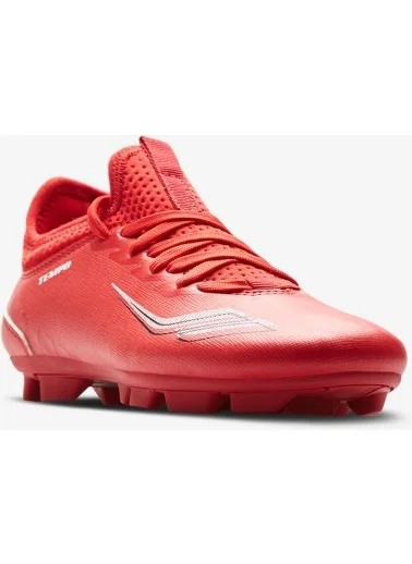 Lescon Tempo Men's Cleats Thermo Non-Slip Sole Sock Lace-Up Men's Cleat Shoes Red