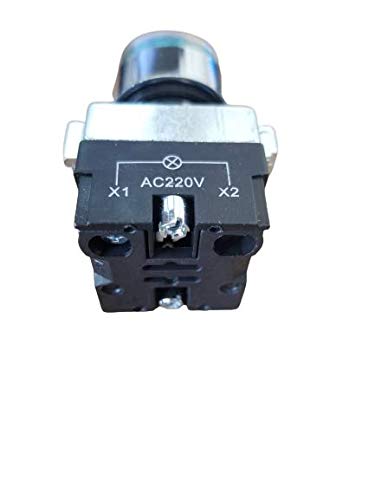 KAMCON 22MM Momentary Illuminated Push Button Switch Red Green 1NO 1NC Metal Head X1X2 AC 220 V 4 GREEN - Image 4