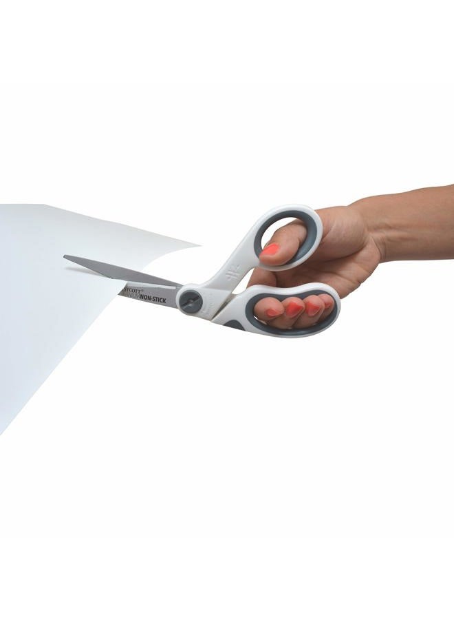 Westcott 8" Bent Titanium Bonded Non-Stick Craft Scissors with Adjustable Glide Feature (16374) - Image 3