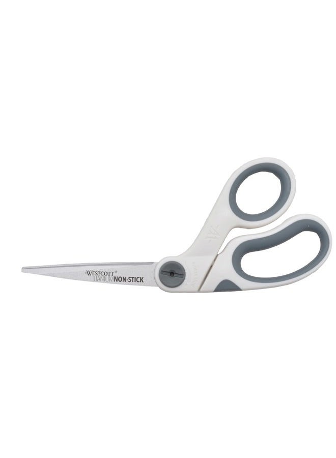 Westcott 8" Bent Titanium Bonded Non-Stick Craft Scissors with Adjustable Glide Feature (16374) - Image 1