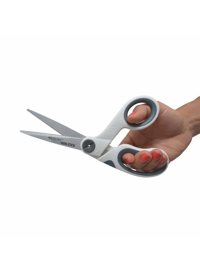 Westcott 8" Bent Titanium Bonded Non-Stick Craft Scissors with Adjustable Glide Feature (16374) - Image 2