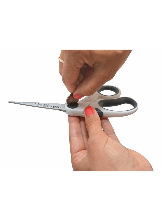 Westcott 8" Bent Titanium Bonded Non-Stick Craft Scissors with Adjustable Glide Feature (16374) - Image 4