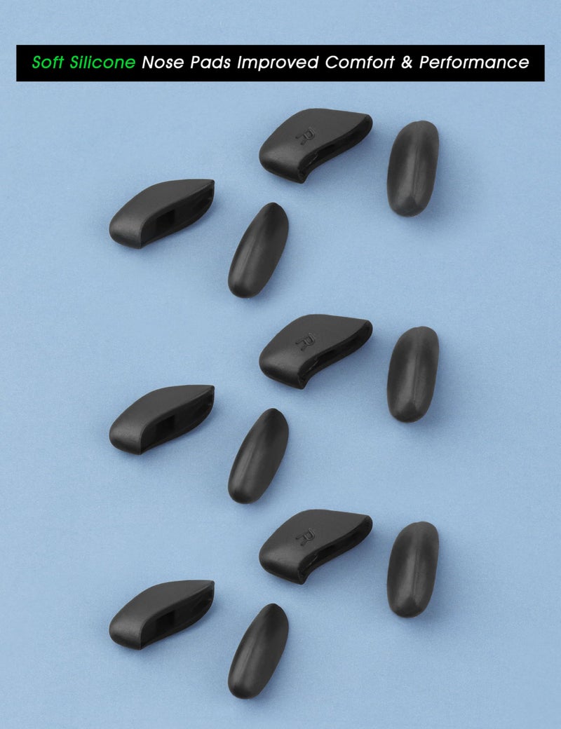 Generic Acefrog 3 Pairs Upgraded Nose Pads for Oakley Flak 2.0 OO9295, Flak Jacket, Half Jacket 2.0 OO9144, Half Jacket XLJ, Flak Draft, Flak Beta Sunglass, Push-in Nose Piece Replacement, Anti-Slip, Black  - Image 2