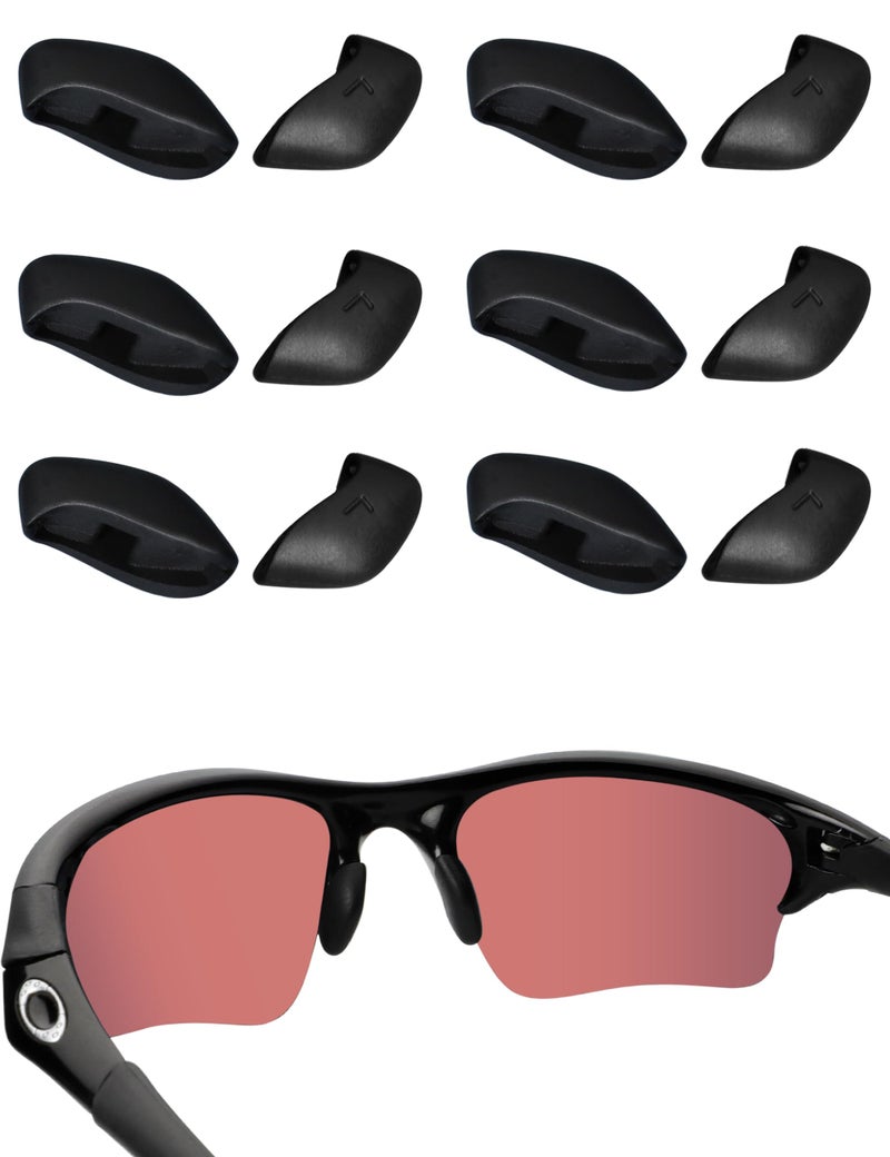 Generic Acefrog 3 Pairs Upgraded Nose Pads for Oakley Flak 2.0 OO9295, Flak Jacket, Half Jacket 2.0 OO9144, Half Jacket XLJ, Flak Draft, Flak Beta Sunglass, Push-in Nose Piece Replacement, Anti-Slip, Black  - Image 1