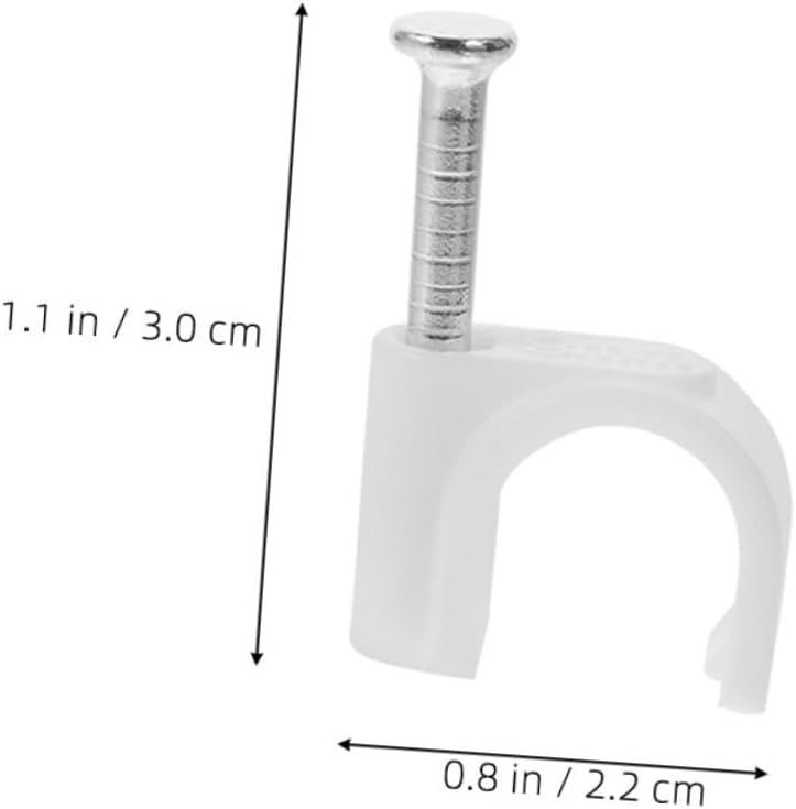 Tehaux 200 Pcs White Wall Cable Clips For Flat Cables Easy Installation Cord Management - Image 3