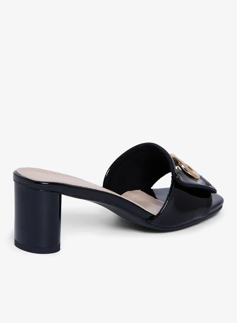 Geoomnii BLUE Geoomnii Mid Heel Sandals for Women – Comfortable Stylish Heeled Sandals for Office, Party & Daily Wear for Women | Best Price UAE