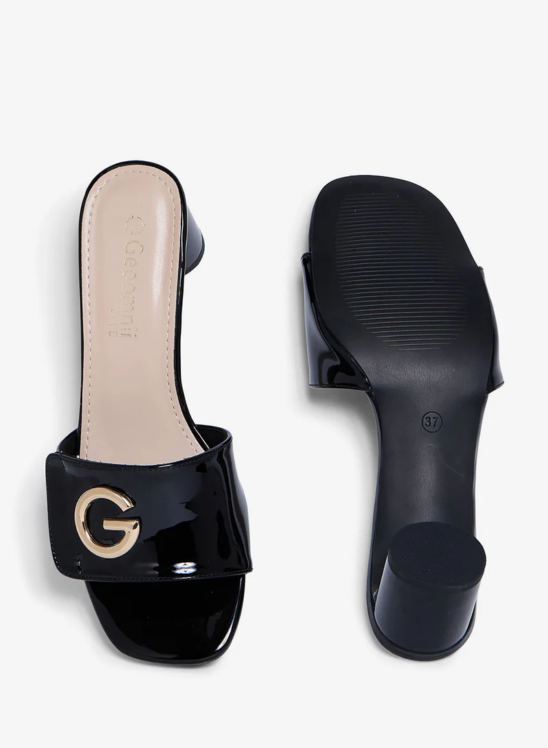 Geoomnii BLUE Geoomnii Mid Heel Sandals for Women – Comfortable Stylish Heeled Sandals for Office, Party & Daily Wear for Women | Best Price UAE