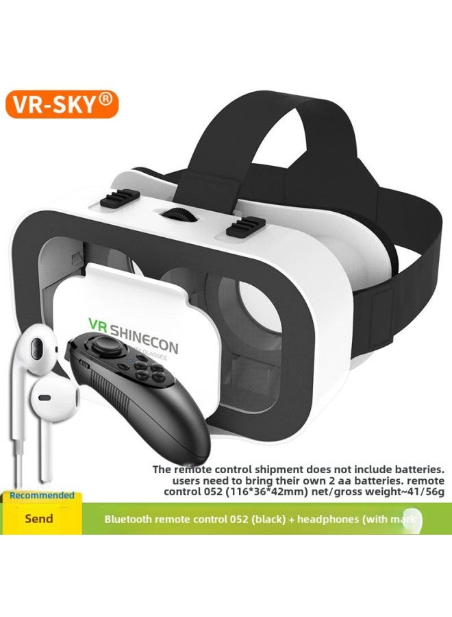 Portable VR Headset Virtual Reality Glasses 3D Gaming Eyewear Lightweight Design For Mobile Devices Fashionable And Business Use-Color:5th Generation HD Edition 052 Remote Control Headset - Image 1