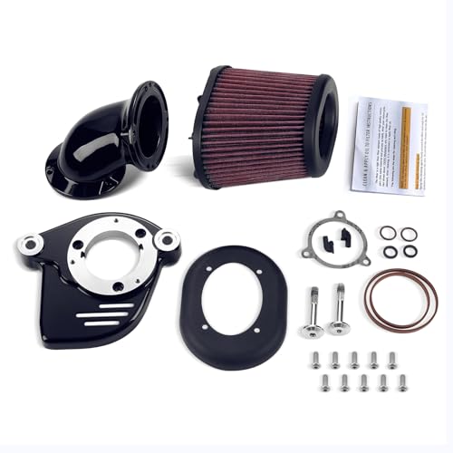 ALLOYFORGE Heavy Breather Extreme Air Cleaner Intake Filter for Harley Touring Softail Street Electra Road King Glide 20182022 Black - Image 1
