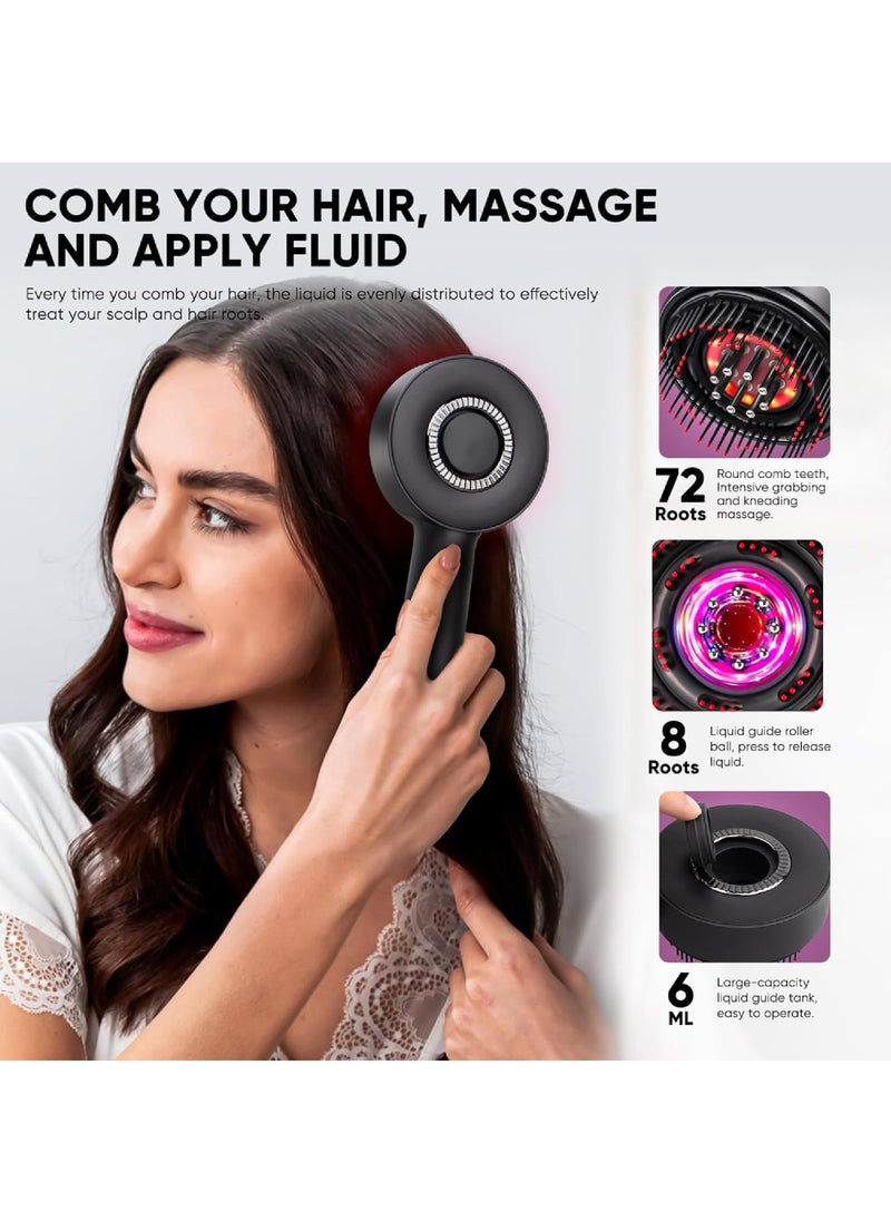 Rock Pow Scalp Massager Brush with Oil Applicator - Cordless Electric Hair Scalp Messenger, Shiatsu Head Massage, IPX7 Waterproof, Portable Deep Head Massager Comb For Hair Growth & Head Relaxation  - Image 5