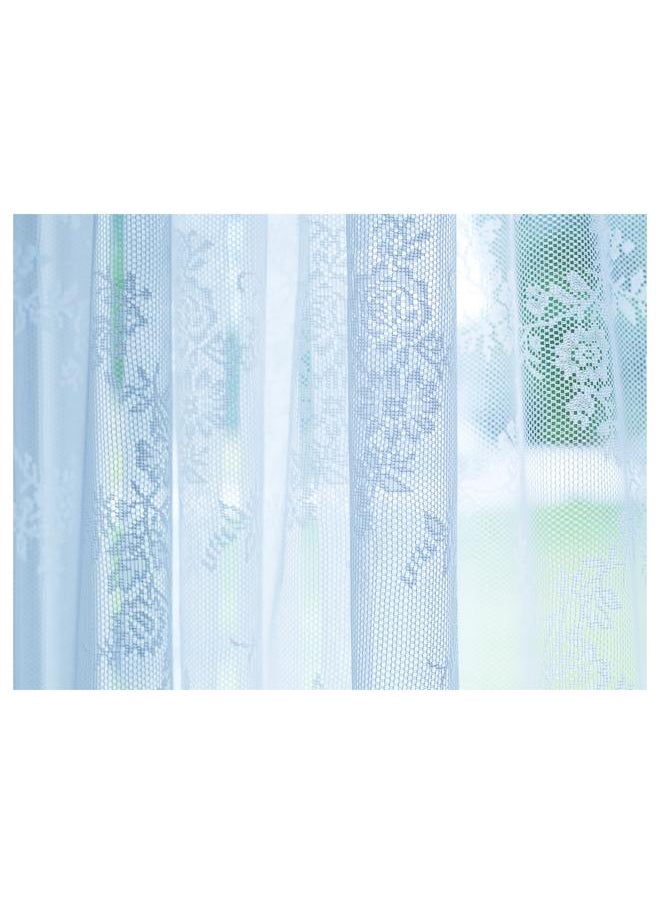 زبون ستائر شبكية، زوج واحد، أبيض عاجي، 145×300 سم  - Image 4
