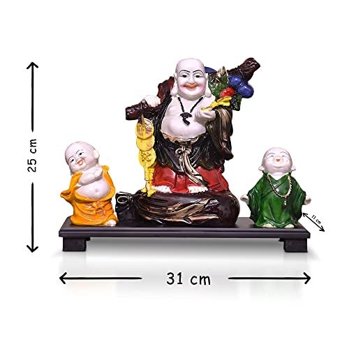 Mariner's Creation Laughing Buddha for Good Luck Laughing Buddha for Home Decor Living Room Bedroom House Warming Gift size-31X11X25 CM - Image 5