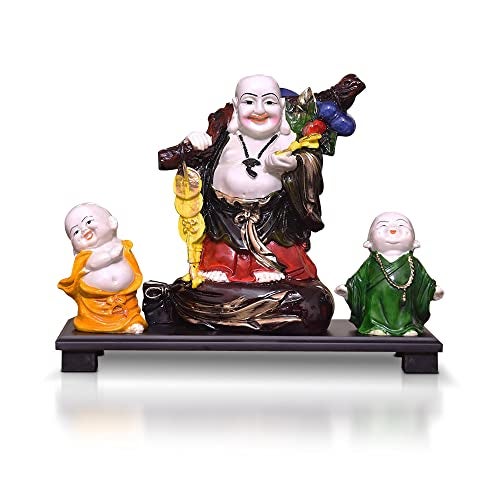 Mariner's Creation Laughing Buddha for Good Luck Laughing Buddha for Home Decor Living Room Bedroom House Warming Gift size-31X11X25 CM - Image 1