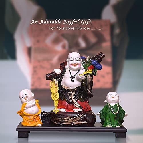 Mariner's Creation Laughing Buddha for Good Luck Laughing Buddha for Home Decor Living Room Bedroom House Warming Gift size-31X11X25 CM - Image 2