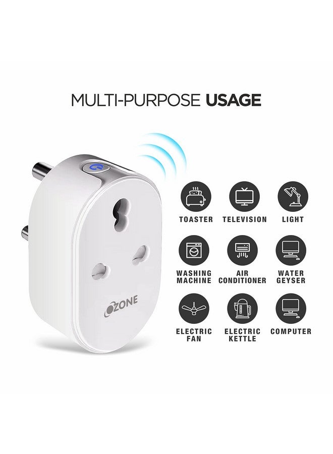 Ozone Ozone 16A Wifi Smart Plug with Energy Monitoring | Control Appliances from Your Smartphone | Works with Alexa & Google Assistant | Suitable for Refrigerators, Geysers, ACs, Water Motors | (Pack of 1)  - Image 3