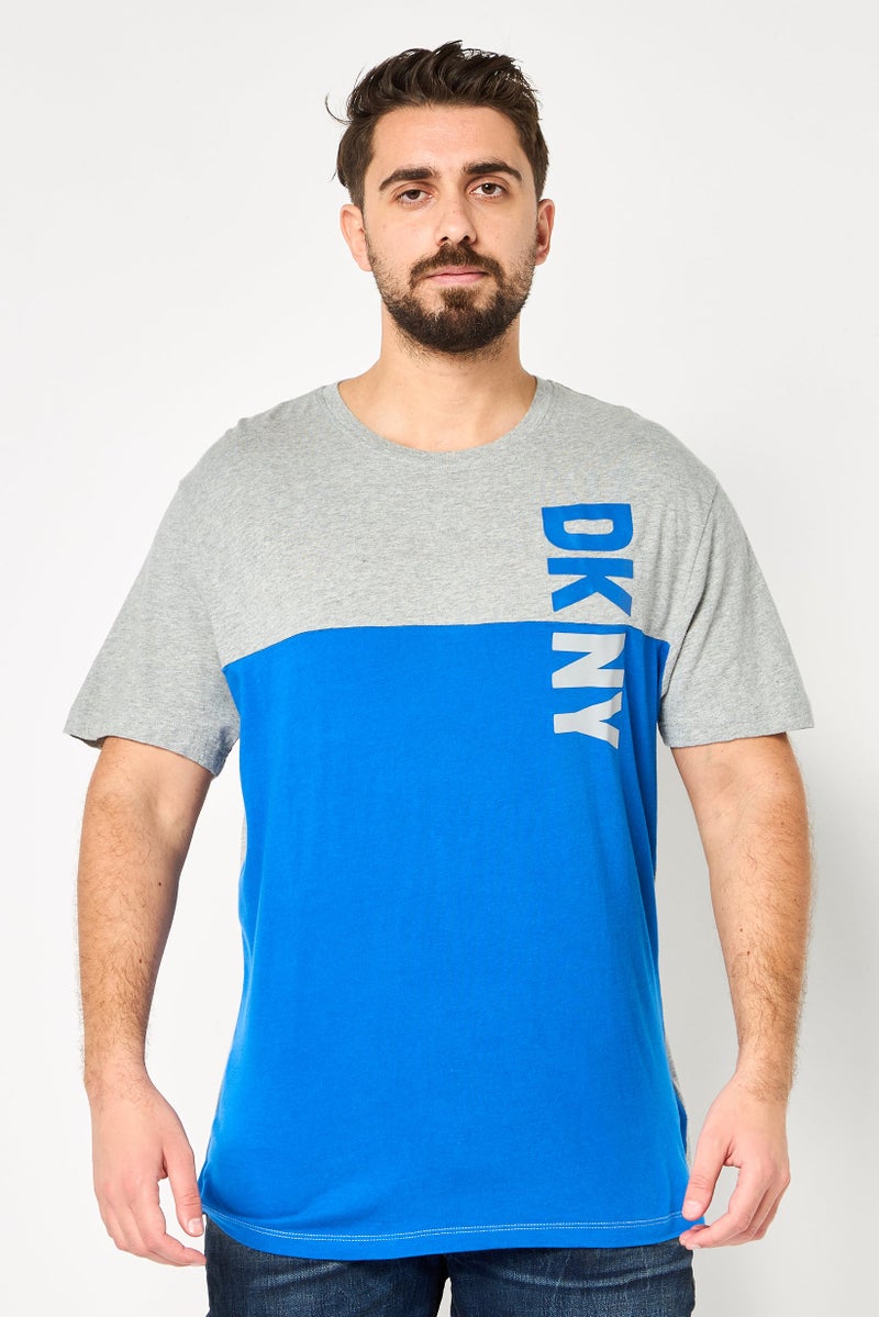 DKNY Men Crew Neck Short Sleeve Brand Logo T-Shirt, Multicolor - Image 1