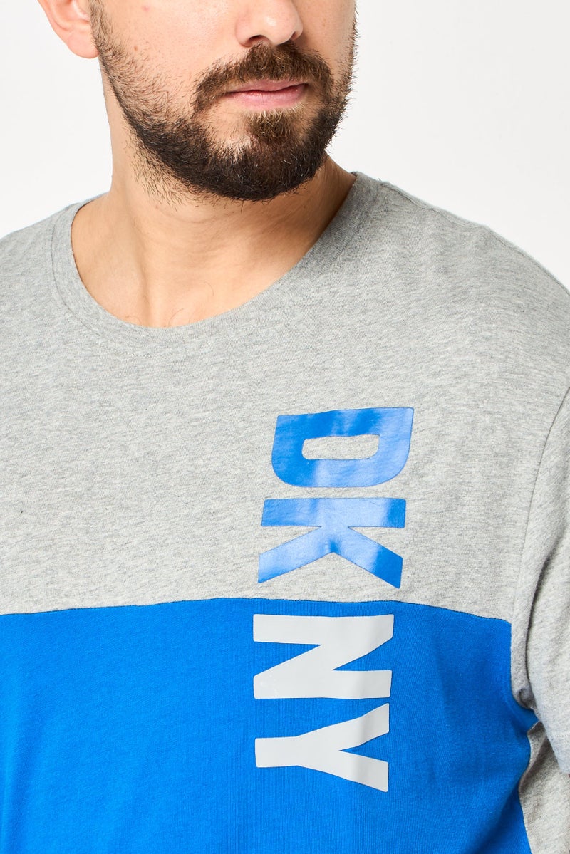 DKNY Men Crew Neck Short Sleeve Brand Logo T-Shirt, Multicolor - Image 3