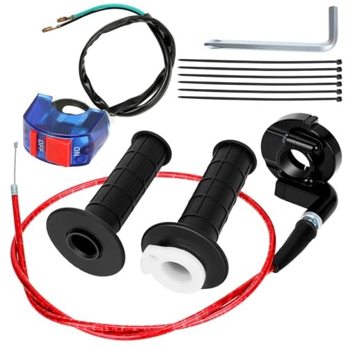 YOXUFA Mini Bike Throttle Cable 7/8 Handlebar Kit Compatible with Predator 97cc 196cc 212cc Engine Baja DoodleBug DB30 Coleman CT200U BT200X Warrior Massimo MB200 Motovox Monster Moto MMB80 Parts - Image 1