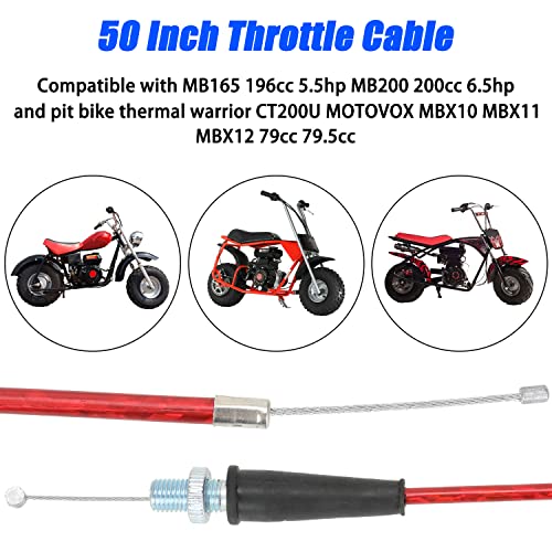 YOXUFA Mini Bike Throttle Cable 7/8 Handlebar Kit Compatible with Predator 97cc 196cc 212cc Engine Baja DoodleBug DB30 Coleman CT200U BT200X Warrior Massimo MB200 Motovox Monster Moto MMB80 Parts - Image 4