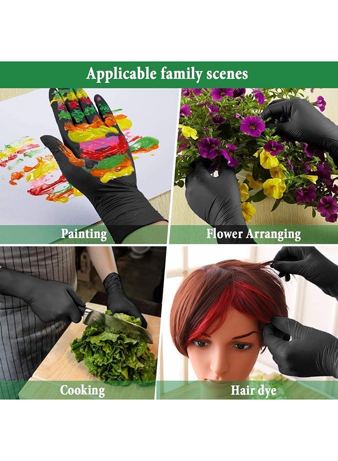 Large Black Powder-Free Vinyl Gloves 100 Pieces - Image 2