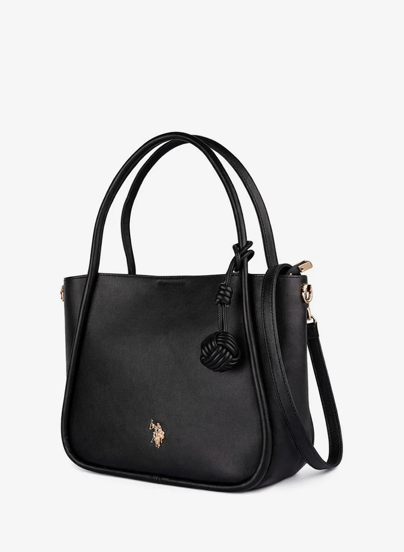 U.S. Polo Assn. U.S. Polo Assn. Women's Shoulder Bag, Ladies Bag Crossbody Bag & Handbag for Ladies Travel Bag for Girls Black