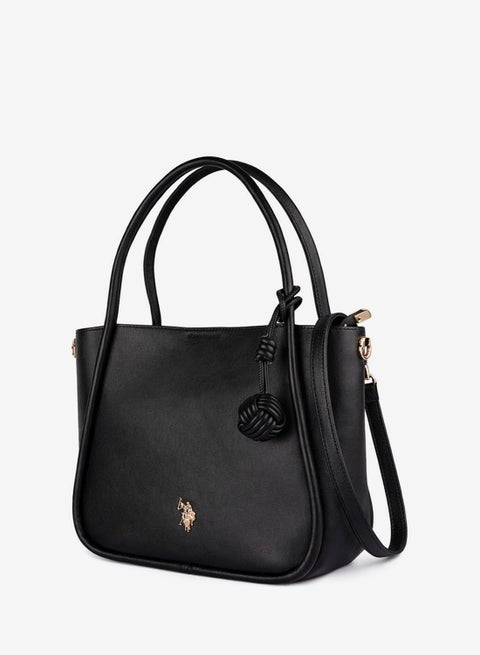 U.S. Polo Assn. Women's Shoulder Bag, Ladies Bag Crossbody Bag & Handbag for Ladies Travel Bag for Girls Black