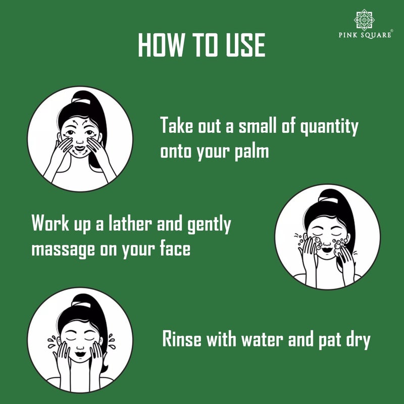 Pink Square Neem Aloevera Purifying Face Wash for Prevents Pimple Oil Free Skin Make Skin Soft 100 ML - Image 3