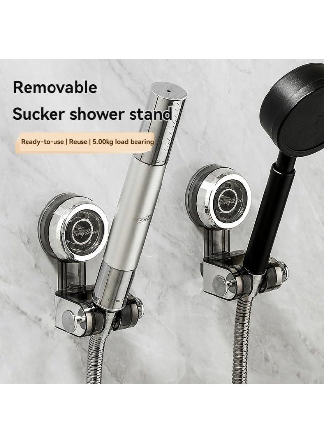 Adjustable Shower Head Holder with Suction Cup - Stainless Steel, No Drill, Movable Mount  - Image 2