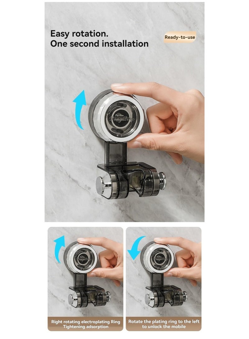 Adjustable Shower Head Holder with Suction Cup - Stainless Steel, No Drill, Movable Mount  - Image 4
