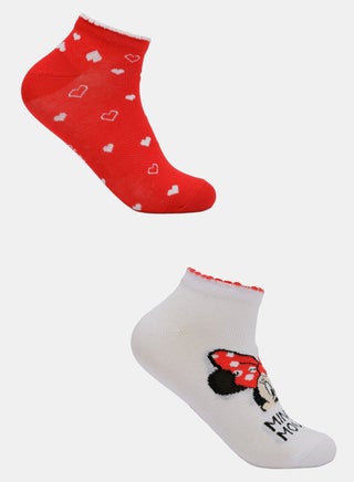 Cookies Girly Minnie Mouse Socks - 2 Pairs