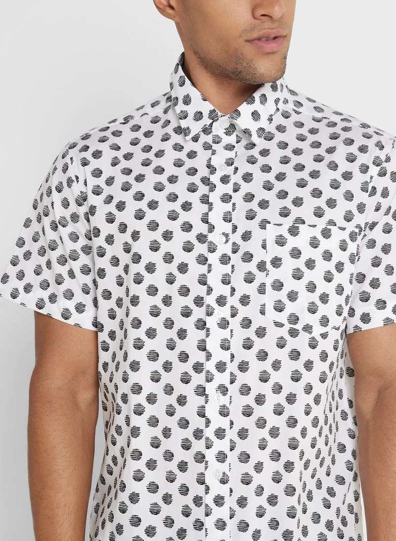 سفنتي فايف Geo Print Shirt