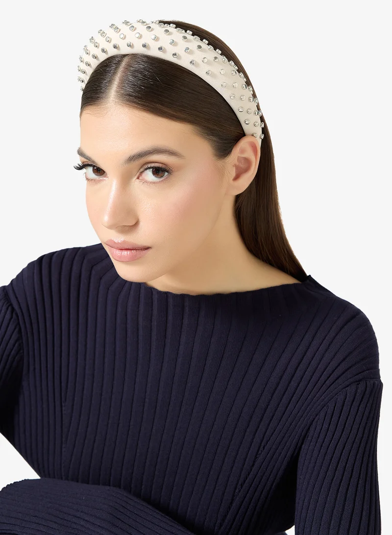 خزانة عصابات رأس مزينة بالخرز الراين