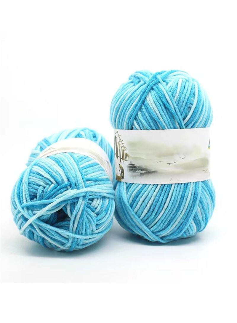 MileMelo 2-Piece Hand Knitting Wool Blue  - Image 1