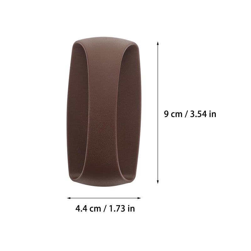 6Pcs Brown Self Adhesive Door Handles Cabinet Pulls For Kitchen Wardrobe Sliding Glass - Image 3