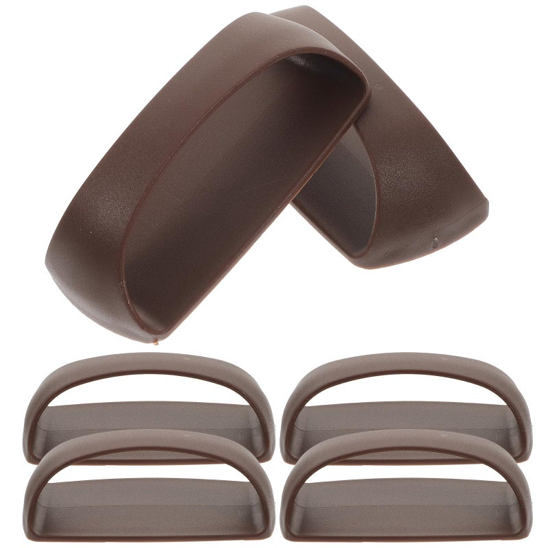 6Pcs Brown Self Adhesive Door Handles Cabinet Pulls For Kitchen Wardrobe Sliding Glass - Image 2