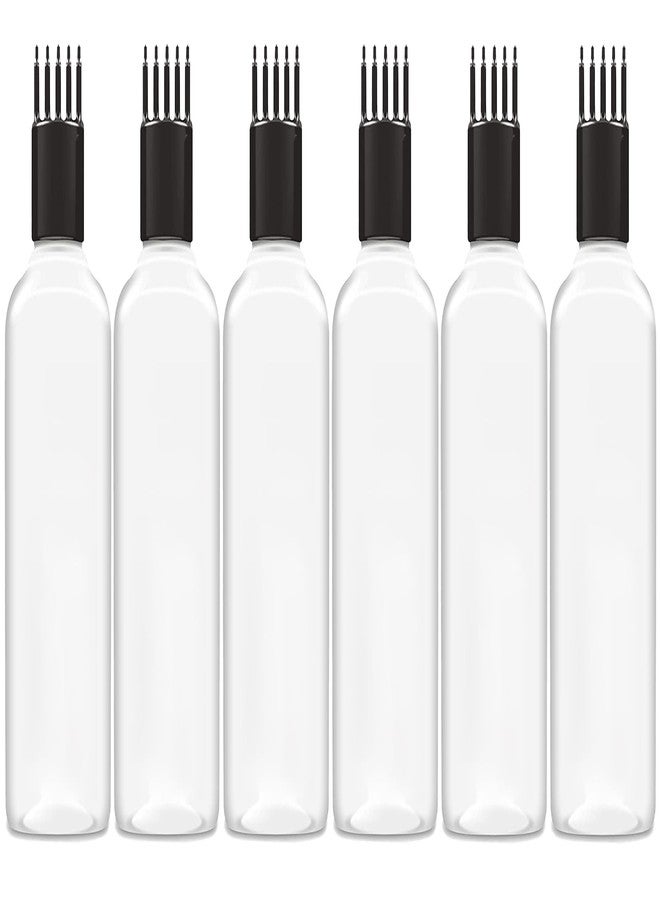 HUNCHA Hair Root Applicator Bottle With Comb For Applying Hair Oil, Shampoo And Medicine, Comb Dye Applicator Bottle For Scalp, Hair Care Refillable Empty Comb Cap Bottle Round 100 Ml, Pack of 6 - Image 1