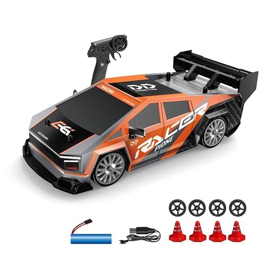 MICROMINI RC Drift Car 1:24 Scale 4WD High Speed|Remote Control Car with Rechargeable Battery & LED Light for Kids & Adults|Ideal Gifts for Birthday & Special Occasions (Tesla-O) - Image 1