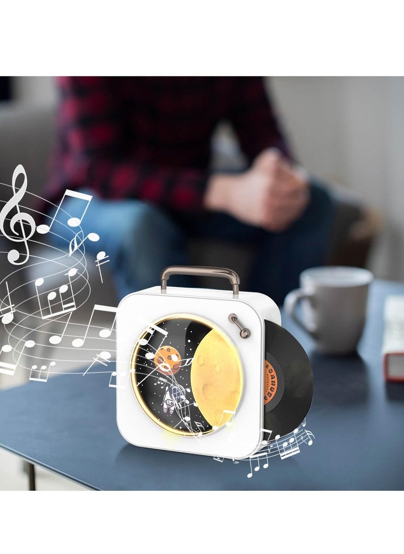 Vinyl Record Retro Bluetooth Speaker 2024 New Lunar Bluetooth Speaker Wireless Bluetooth Audio Bluetooth 5.3 Hands Free Answering 360 Degree surround Desktop Stereo Sound Speakers Idea Gift - Image 5