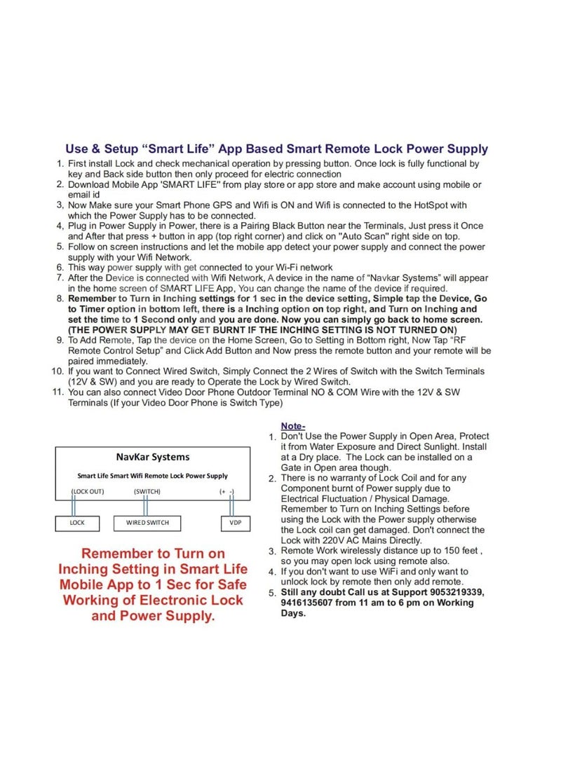 NAVKAR SYSTEMS Navkar Systems Electronic Lock to Operate by Remote Mobile App for Metal Gate Metallic finish Multi  - Image 5