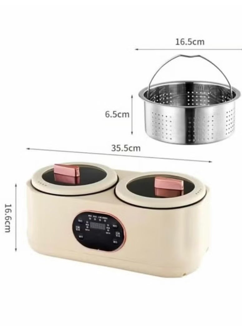 Dinex 2-in-1 double cooking pot, multifunctional electric hot pot with double lining and digital screen - Image 2