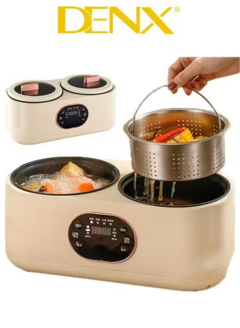 Dinex 2-in-1 double cooking pot, multifunctional electric hot pot with double lining and digital screen - Image 4