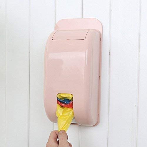 XVIA XVIA Plastic Garbage Bag Dispenser Container Holder Recycle Bag Storage Box Waste Collection Bin Doors Hanging Plastic Organizer Garbage Bin, Rubbish Desktop Boxes Holder (1Pcs) (Multicolor) - Image 1