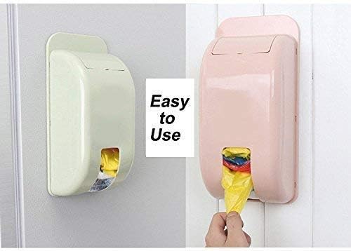 XVIA XVIA Plastic Garbage Bag Dispenser Container Holder Recycle Bag Storage Box Waste Collection Bin Doors Hanging Plastic Organizer Garbage Bin, Rubbish Desktop Boxes Holder (1Pcs) (Multicolor) - Image 4