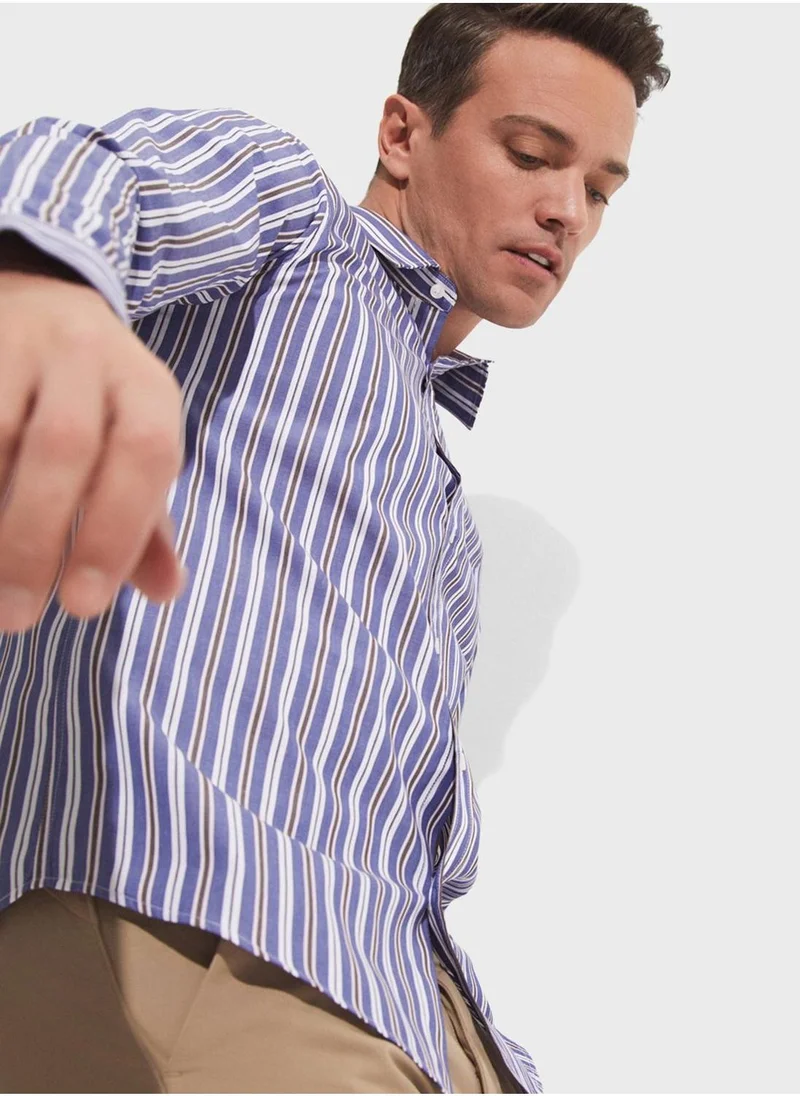 JUNE Striped Regualr Fit Shirt