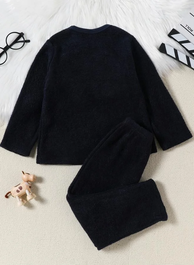 Take Two Graphic Patchwork Top with Long Pyjama Set